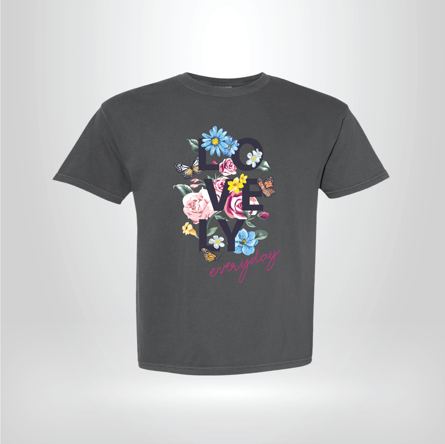 Romantic Floral “LOVE” Tee – Casual Gift for Her