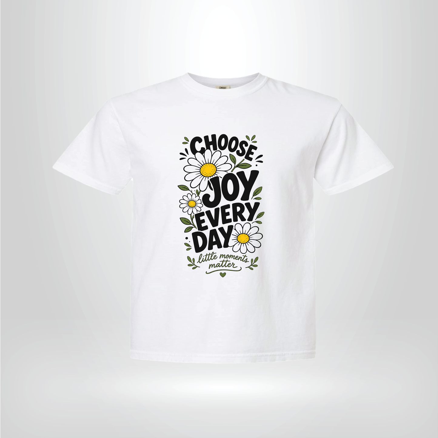 Choose Joy Daisy Tee – Positive Floral Graphic Shirt