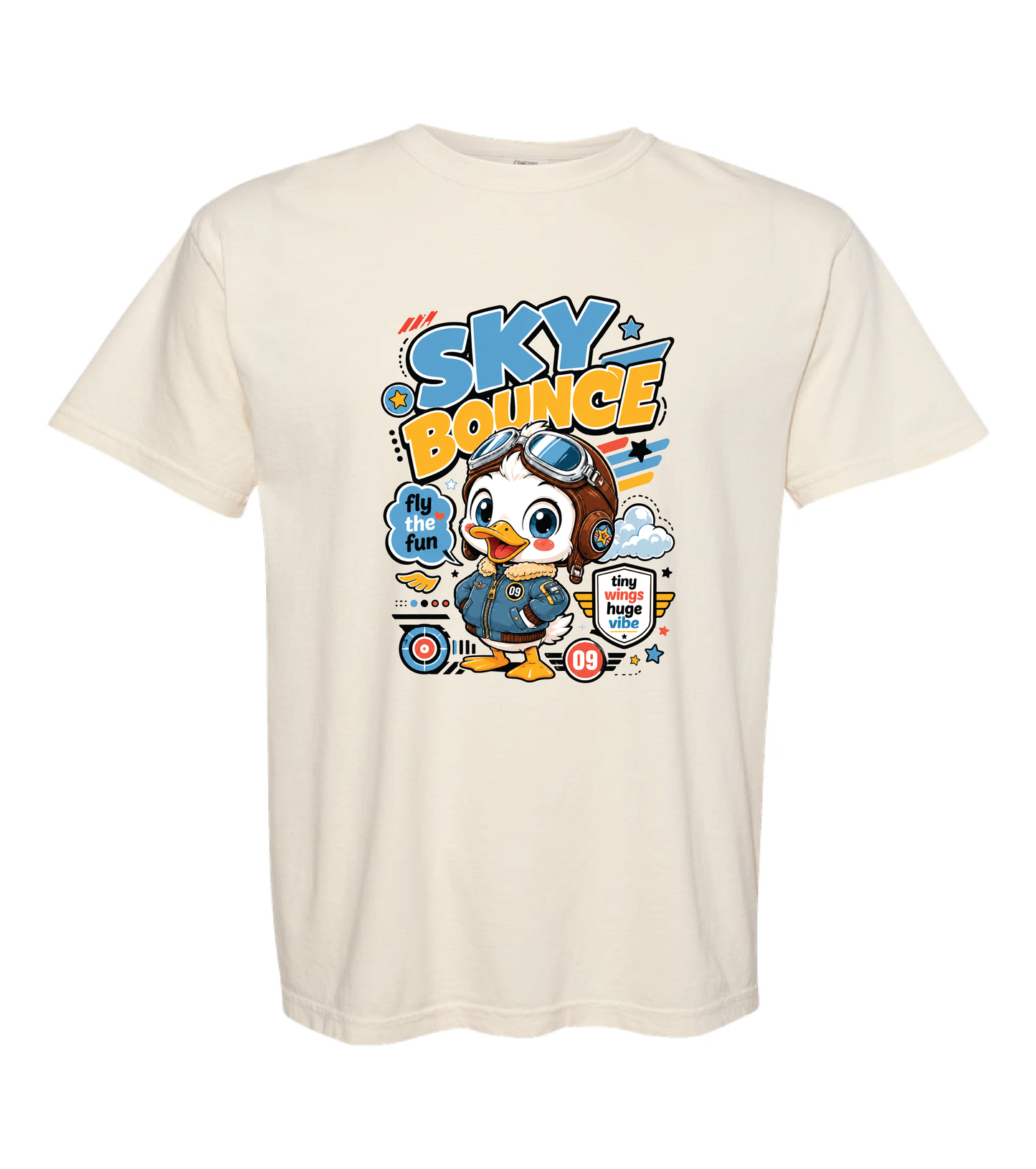 Duckling Aviator Graphic Tee Pilot Animal Gift