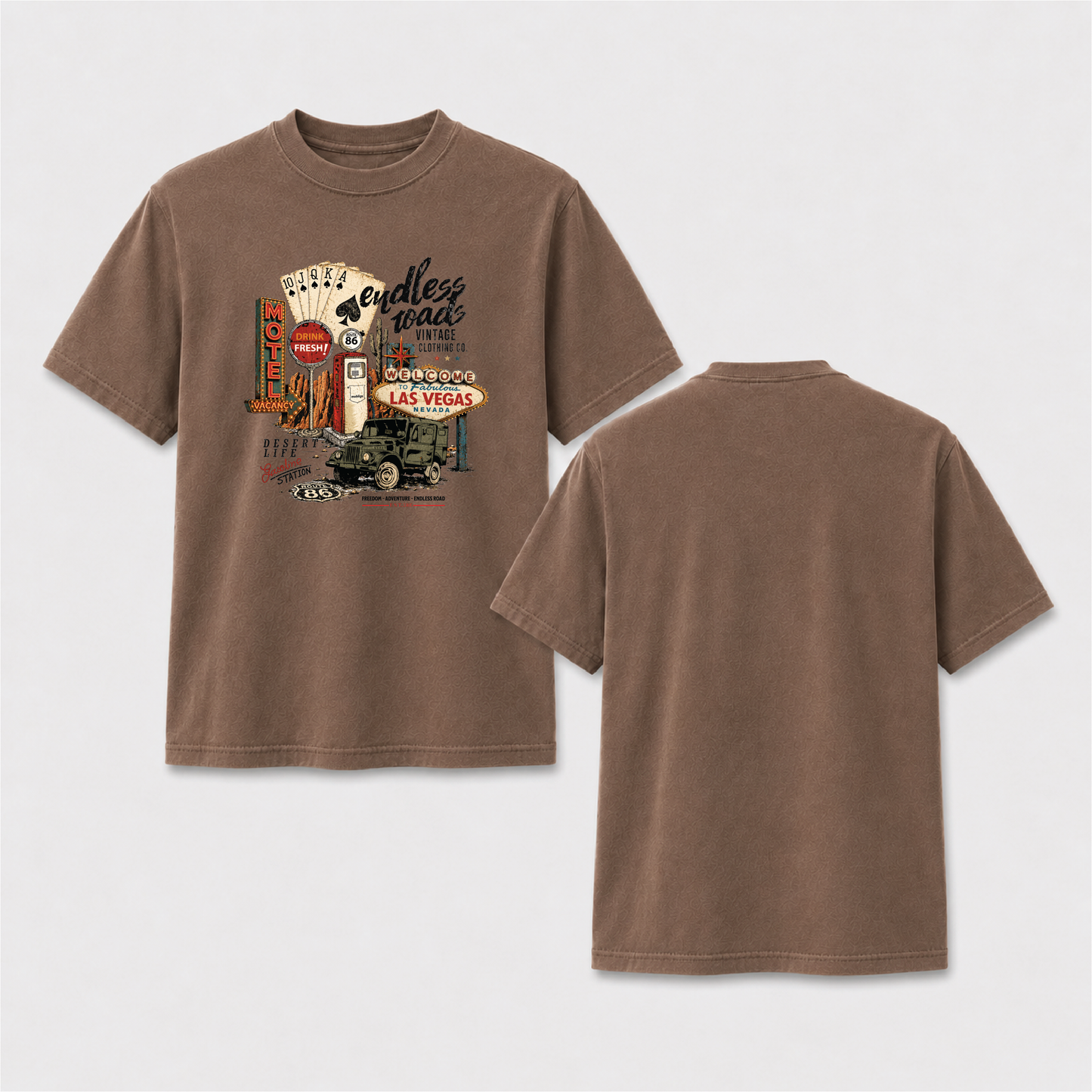 Las Vegas Road Trip Shirt | Route 66 Desert Travel Tee