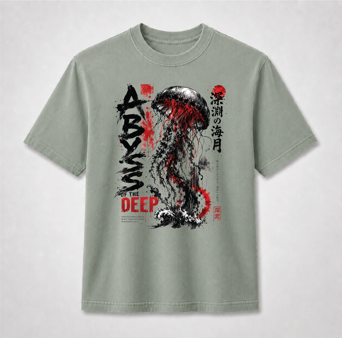 Abyss of the Deep Japanese Jellyfish Graphic Tee