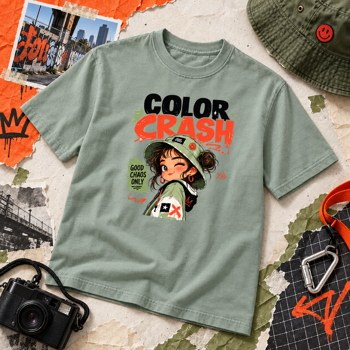 Color Crash Good Chaos Only Streetwear Graphic Tee