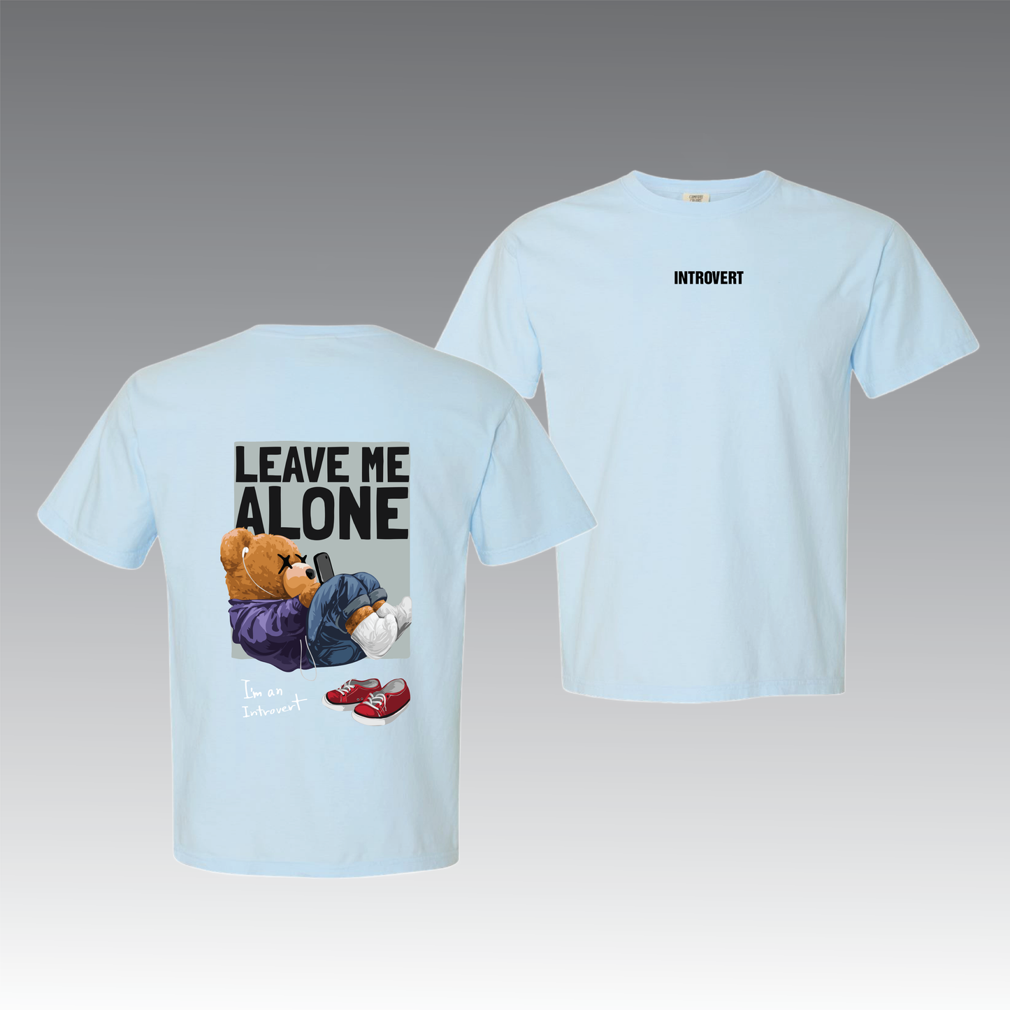 Leave Me Alone Introvert Bear Graphic T-Shirt – Funny Unisex Tee