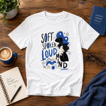 Soft Spoken Loud Mind Abstract Graphic T-Shirt