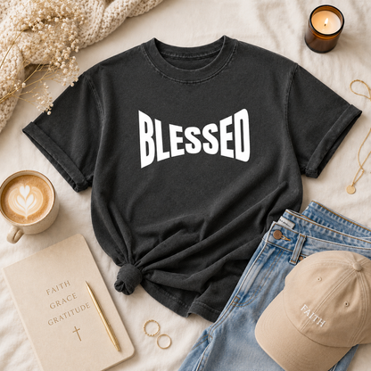 Blessed Shirt | Minimalist Christian Faith Graphic Tee