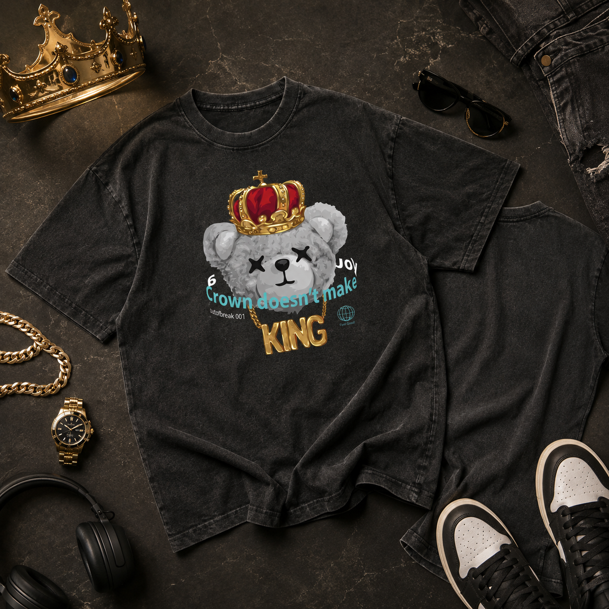 Crown Bear King Streetwear Shirt