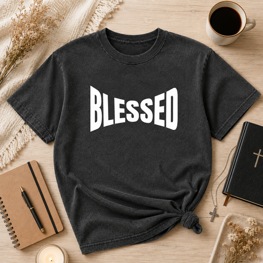 Blessed Shirt | Minimalist Christian Faith Graphic Unisex T-Shirt