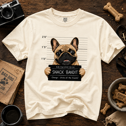 French Bulldog T-Shirt – Snack Bandit Dog Graphic Tee