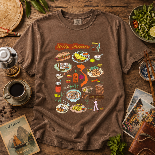 Hello Vietnam Food T-Shirt – Vietnamese Cuisine & Culture Graphic Tee