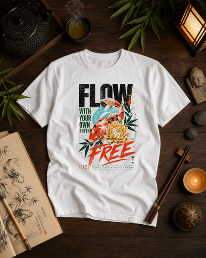 Koi Fish Graphic Tee – Flow Free Zen Shirt