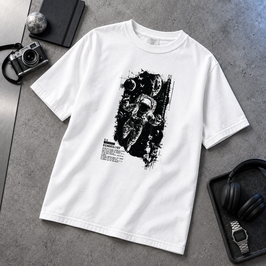 Echoes 07 Astronaut Japanese-Inspired Space Graphic Tee