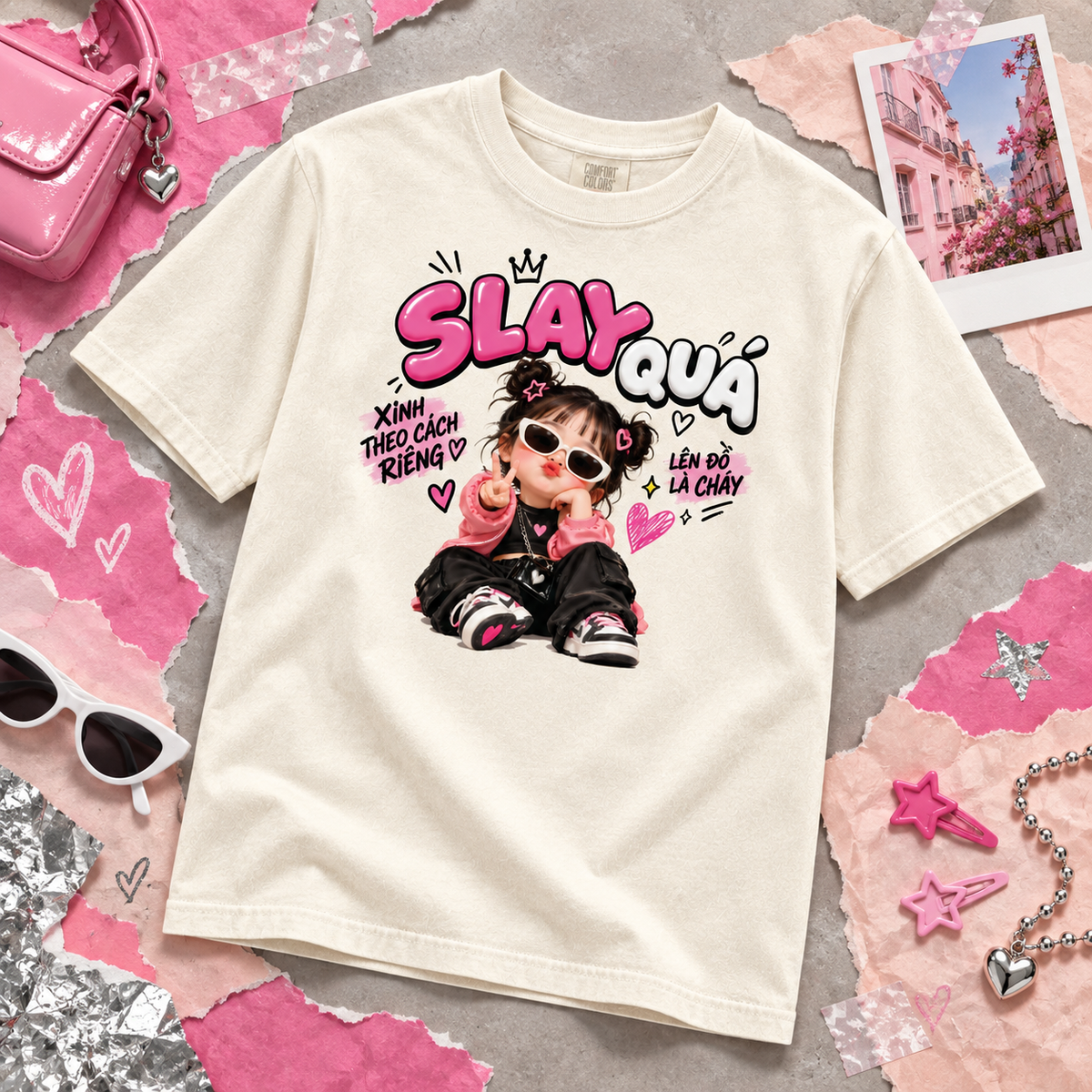 Slay Quá Vietnamese Fashion Girl Graphic Tee
