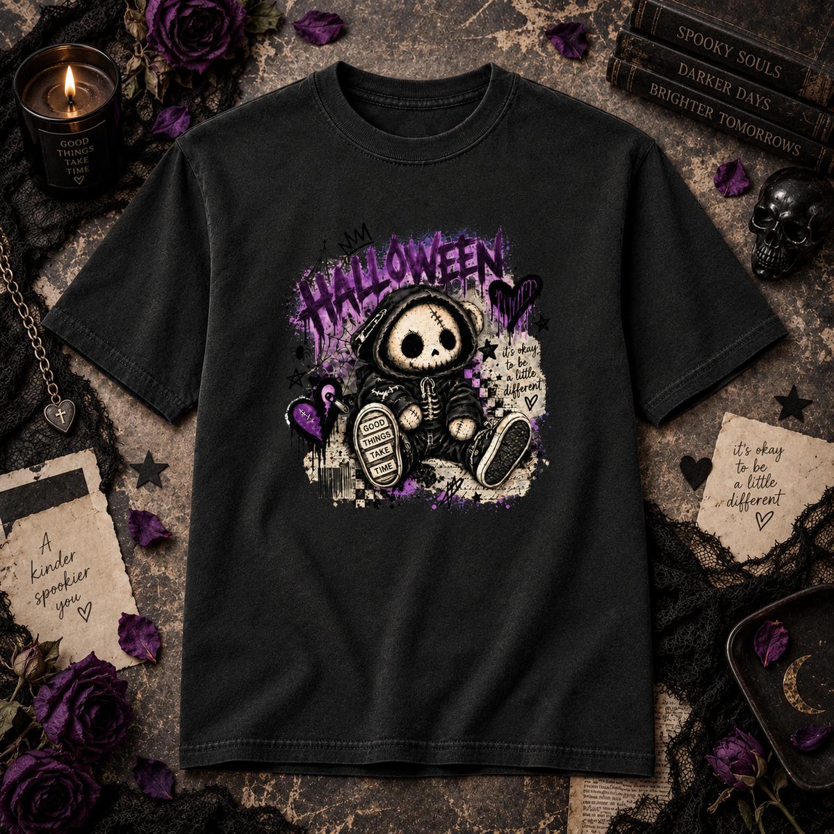 Good Things Take Time Creepy Cute Halloween Graphic Tee