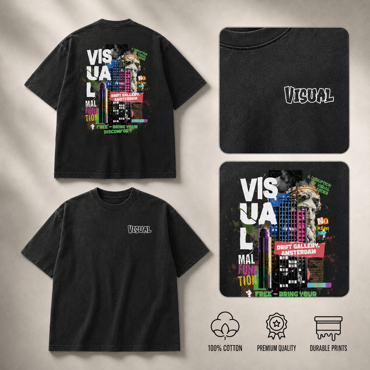 Visual Malfunction Graphic T-Shirt – Urban Streetwear Tee