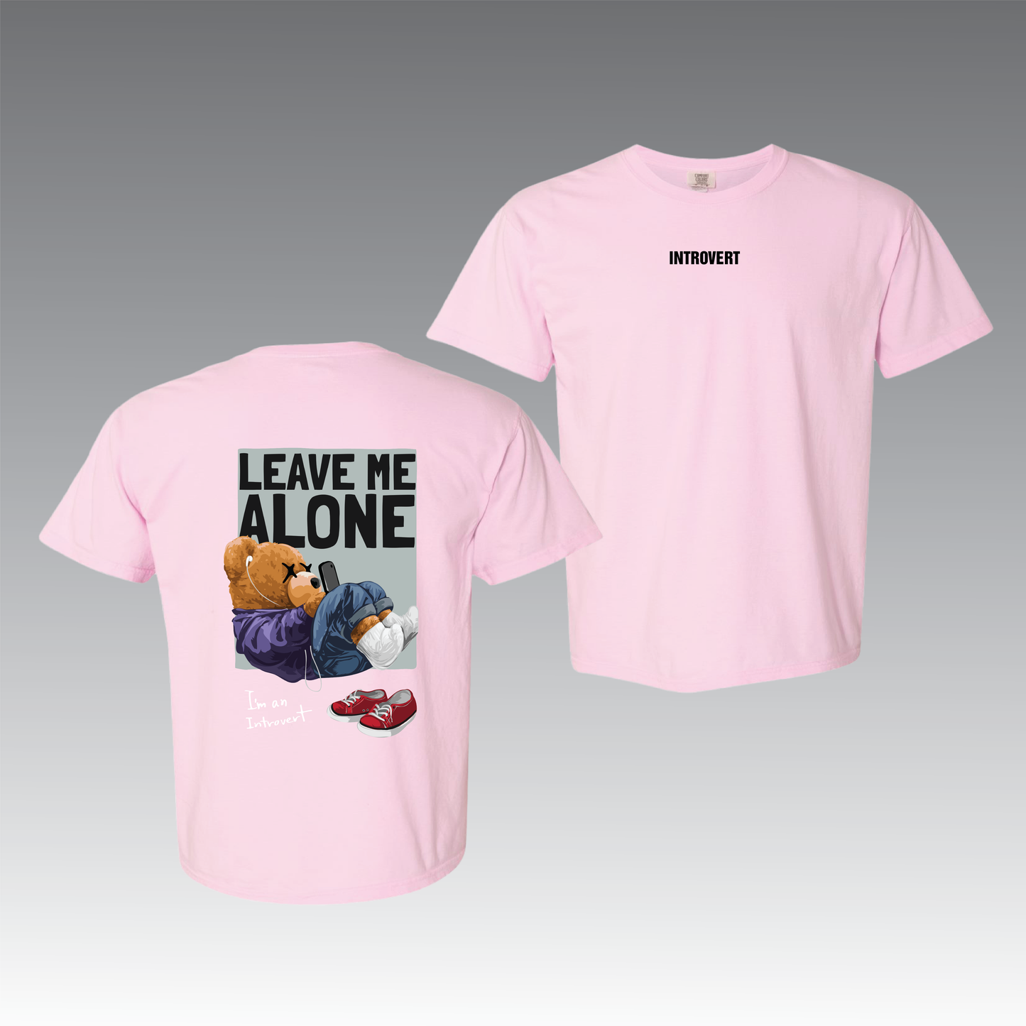 Leave Me Alone Introvert Bear Graphic T-Shirt – Funny Unisex Tee