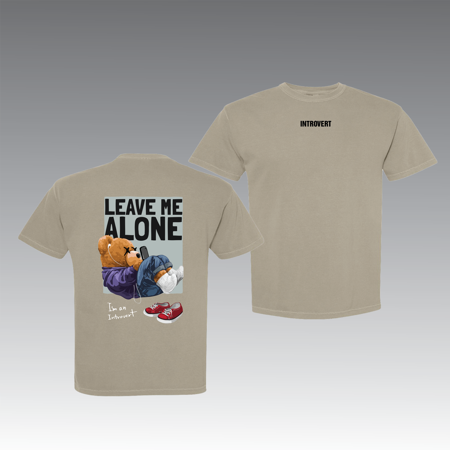 Leave Me Alone Introvert Bear Graphic T-Shirt – Funny Unisex Tee
