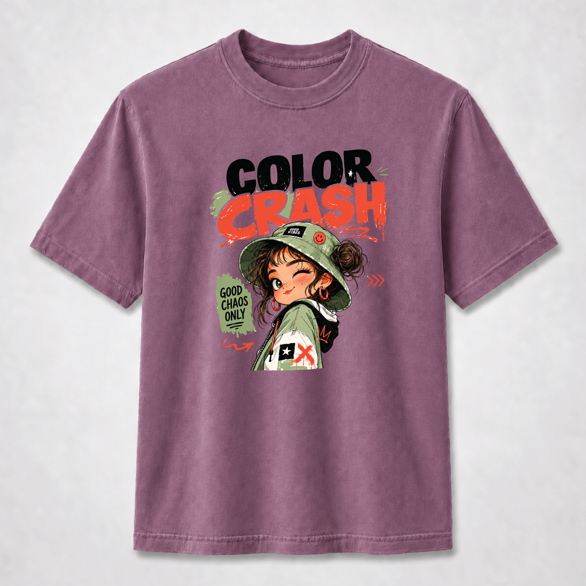 Color Crash Good Chaos Only Streetwear Graphic Tee