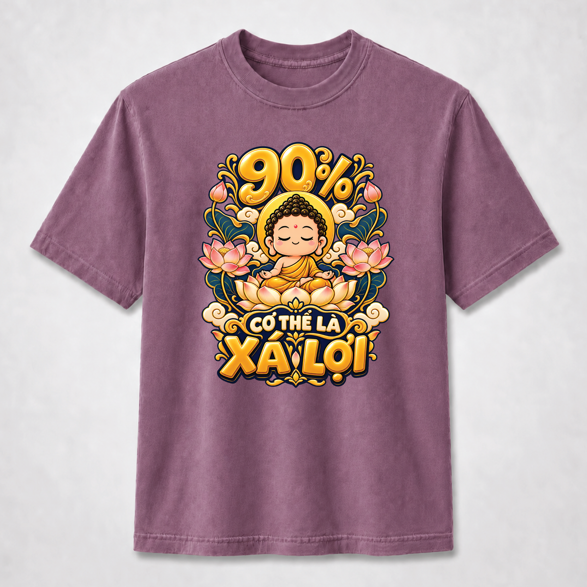 90% Cơ Thể Là Xá Lợi Chibi Buddha Vietnamese Graphic Tee