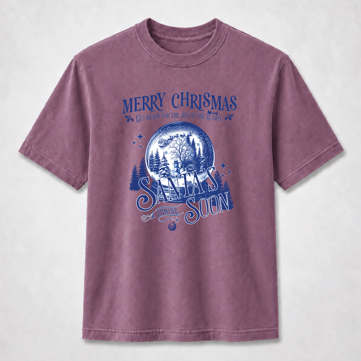 Santa’s Coming Soon Snow Globe Christmas Graphic Tee