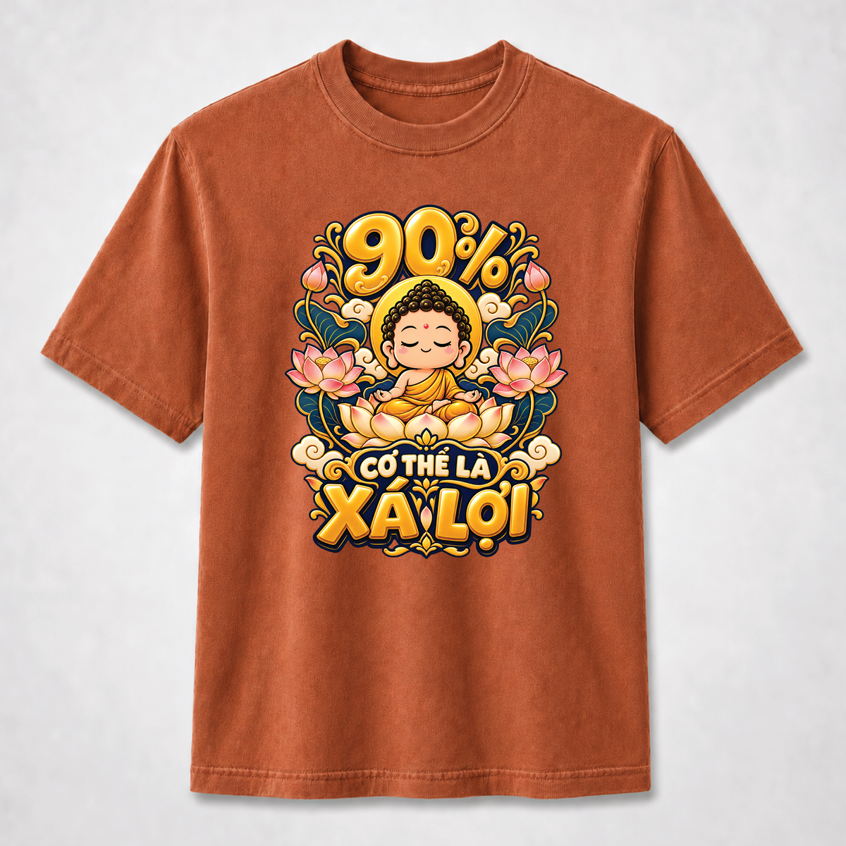 90% Cơ Thể Là Xá Lợi Chibi Buddha Vietnamese Graphic Tee