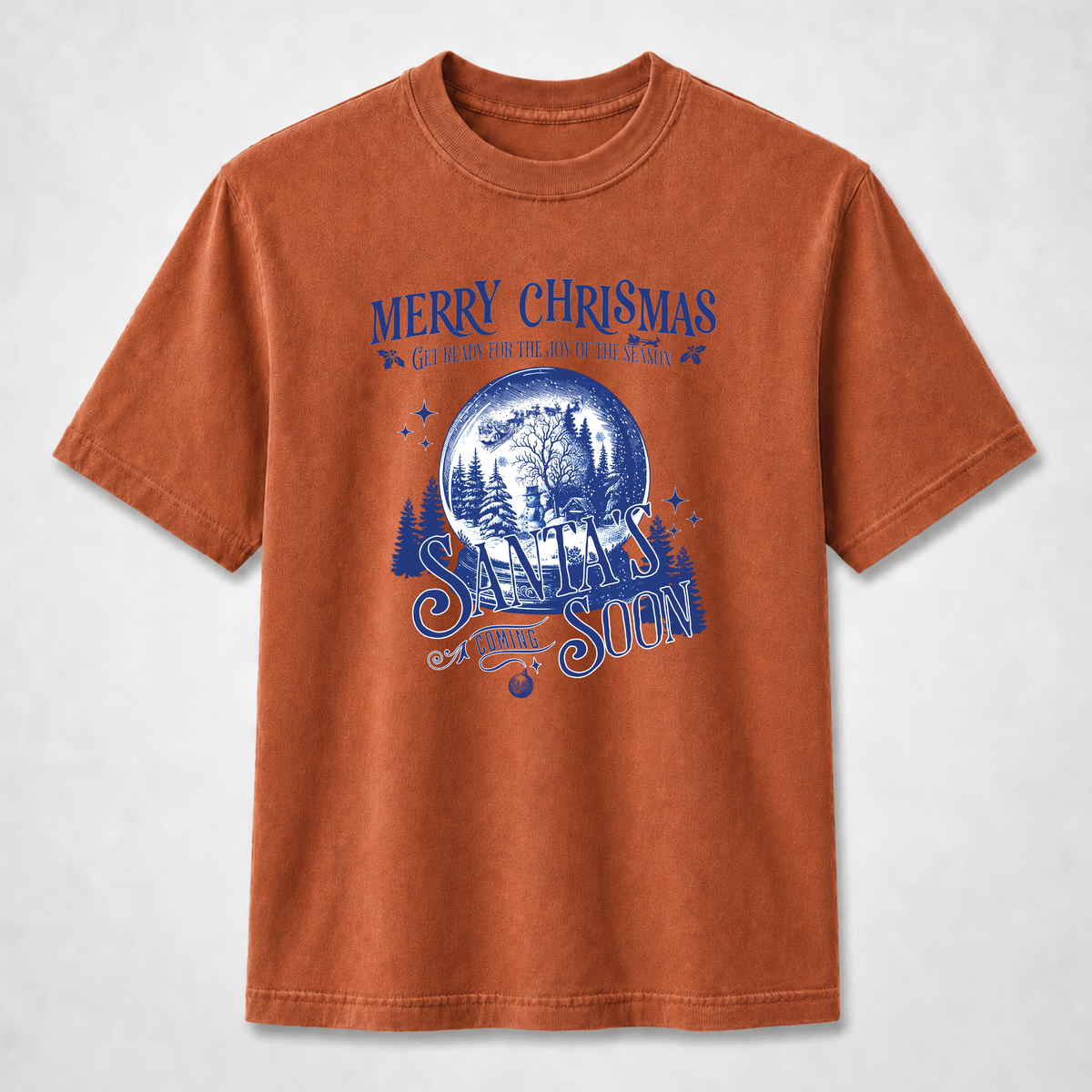 Santa’s Coming Soon Snow Globe Christmas Graphic Tee