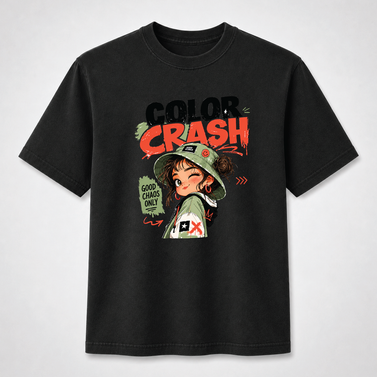 Color Crash Good Chaos Only Streetwear Graphic Tee