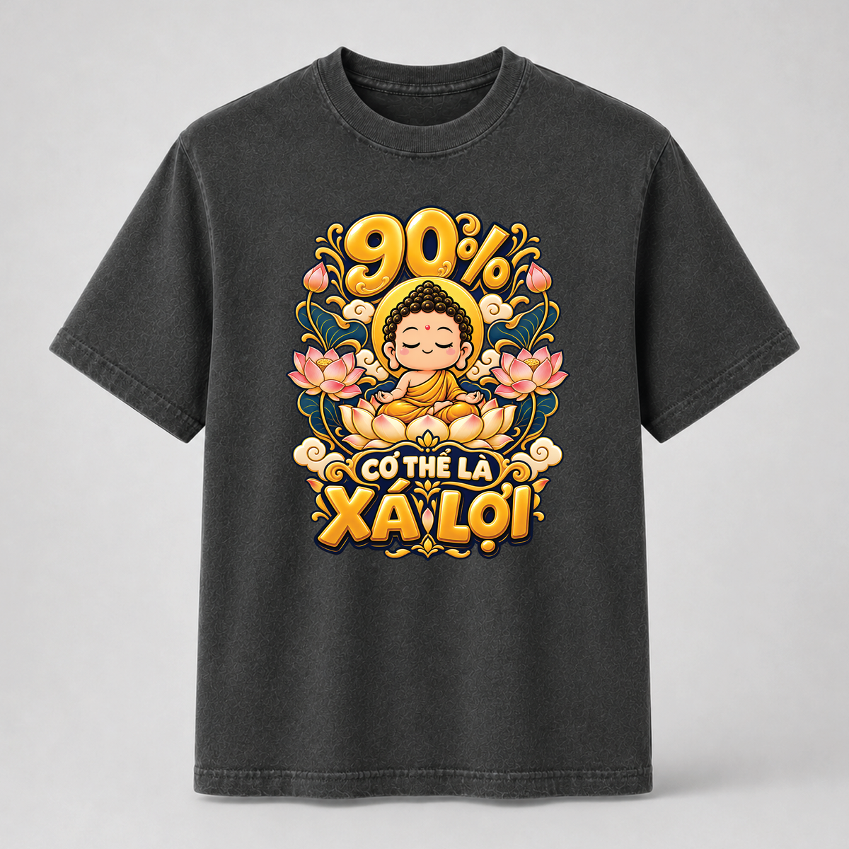 90% Cơ Thể Là Xá Lợi Chibi Buddha Vietnamese Graphic Tee