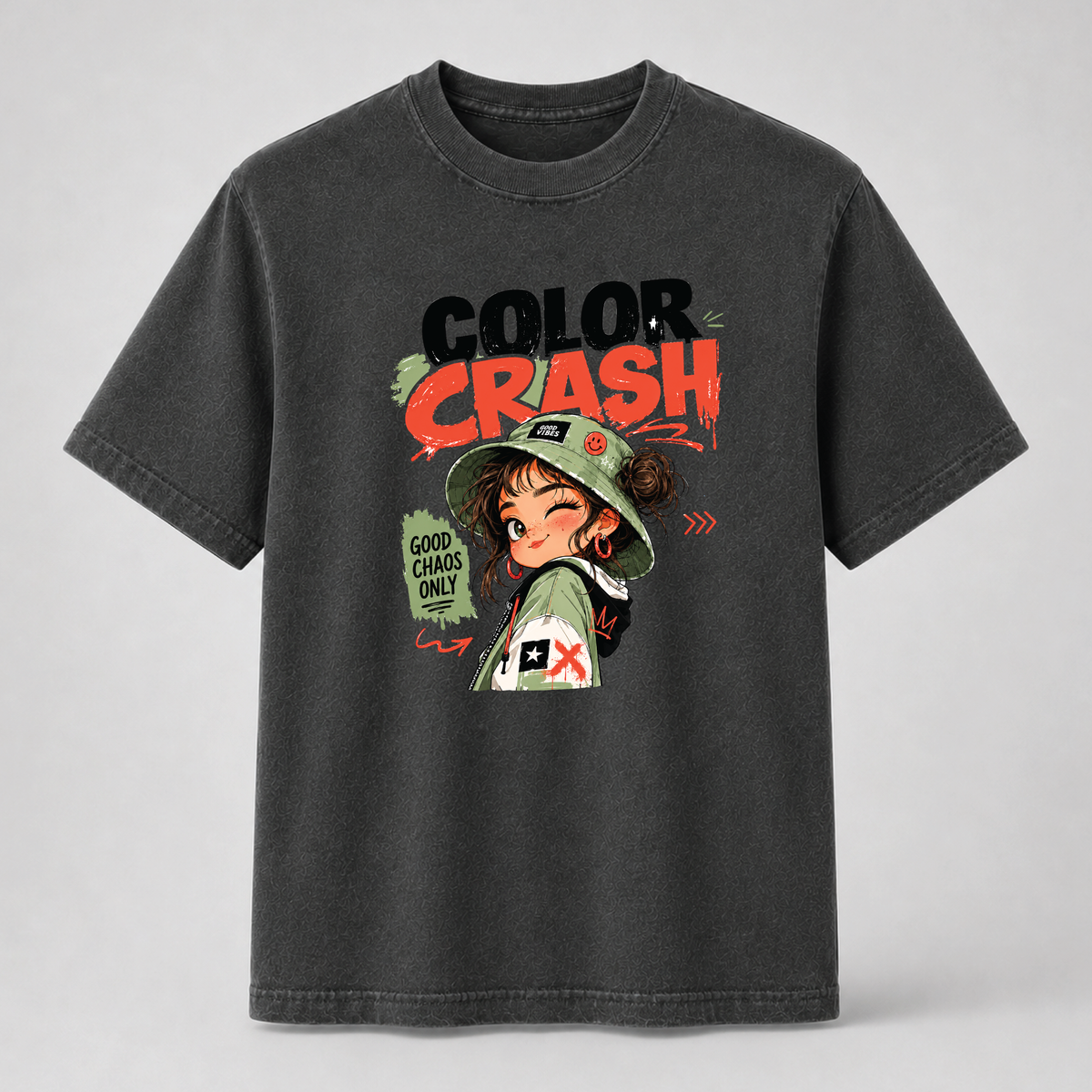 Color Crash Good Chaos Only Streetwear Graphic Tee