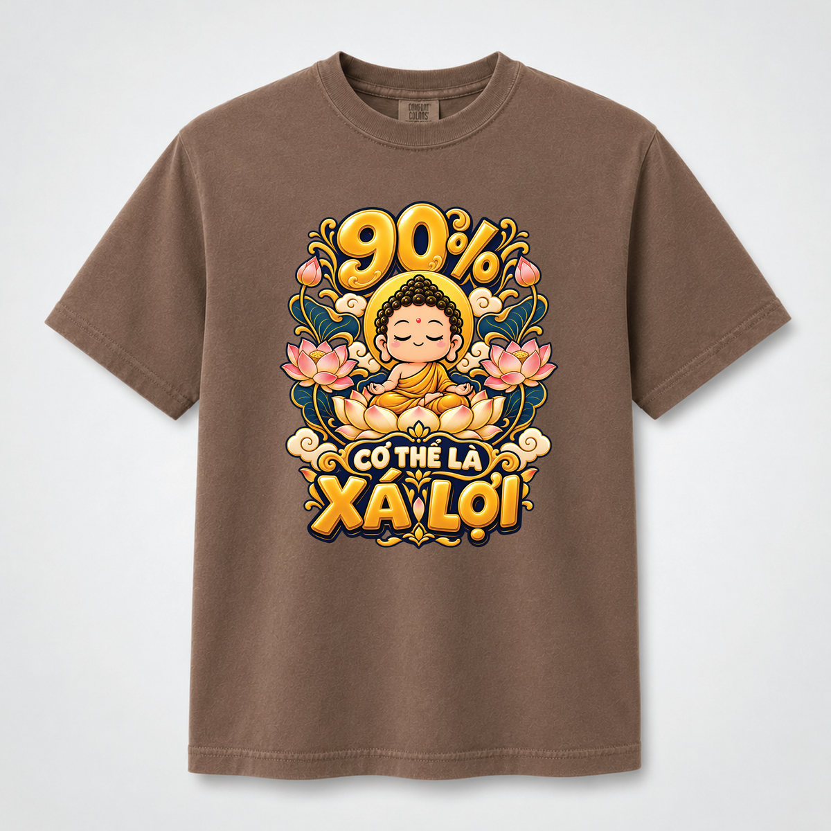 90% Cơ Thể Là Xá Lợi Chibi Buddha Vietnamese Graphic Tee