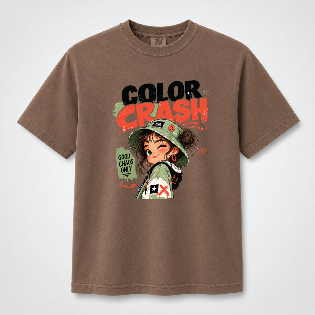 Color Crash Good Chaos Only Streetwear Graphic Tee