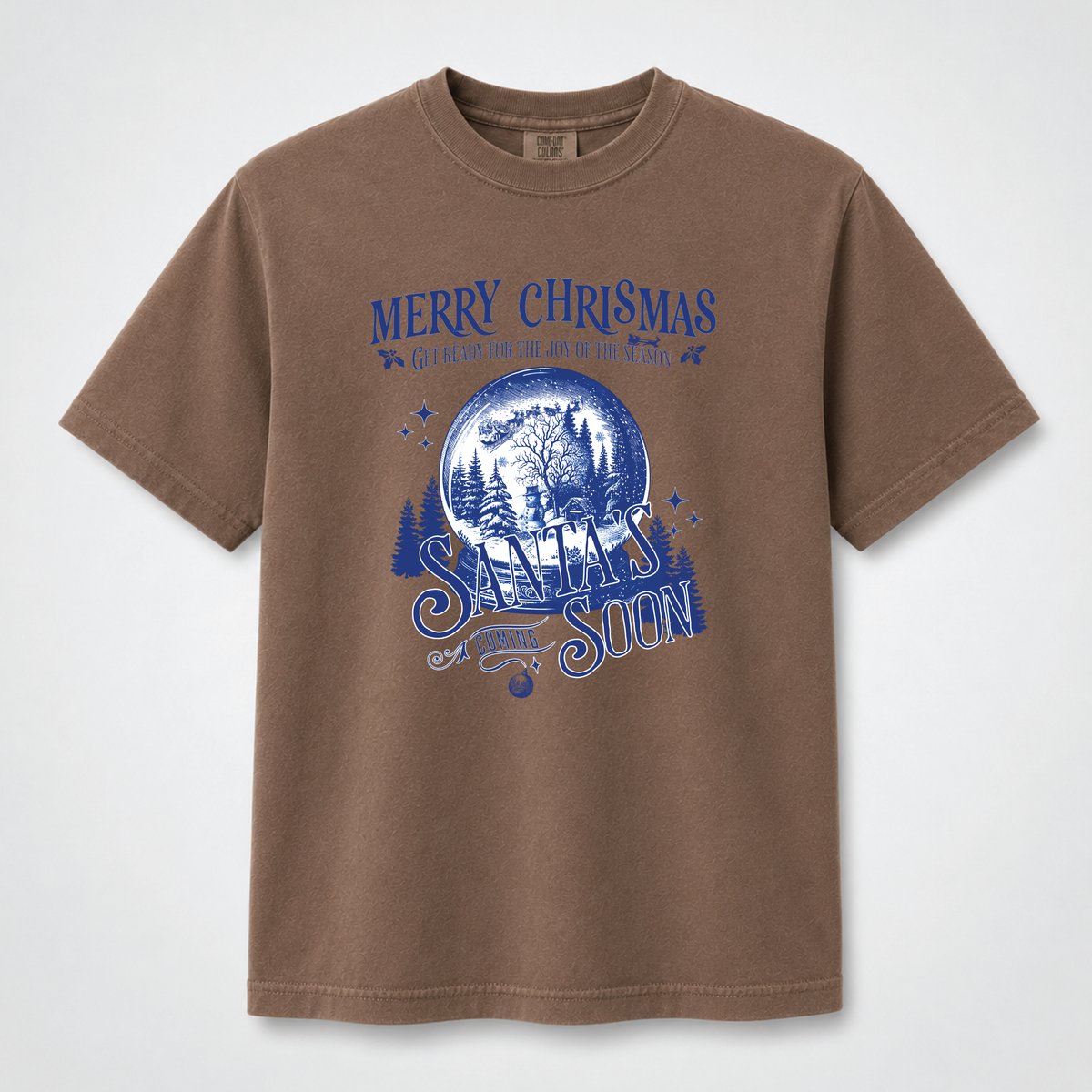 Santa’s Coming Soon Snow Globe Christmas Graphic Tee