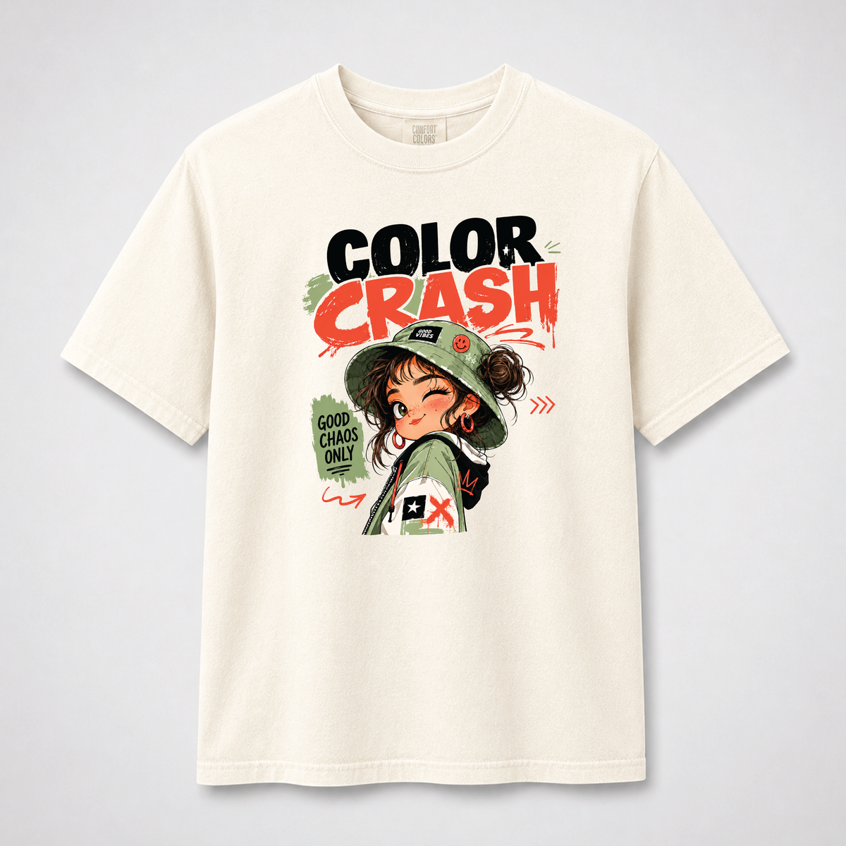 Color Crash Good Chaos Only Streetwear Graphic Tee
