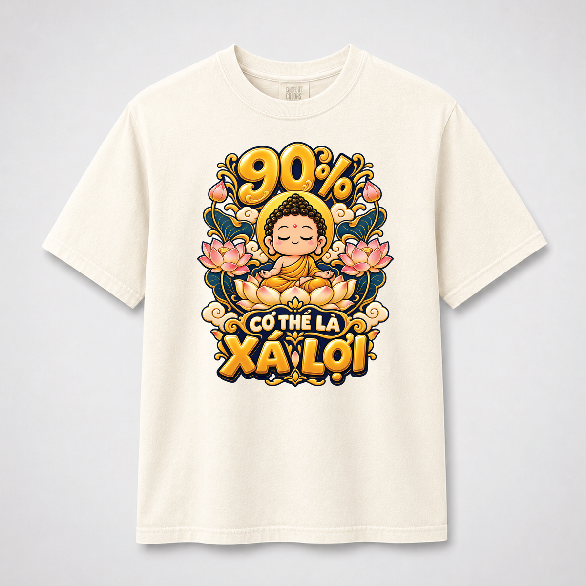 90% Cơ Thể Là Xá Lợi Chibi Buddha Vietnamese Graphic Tee