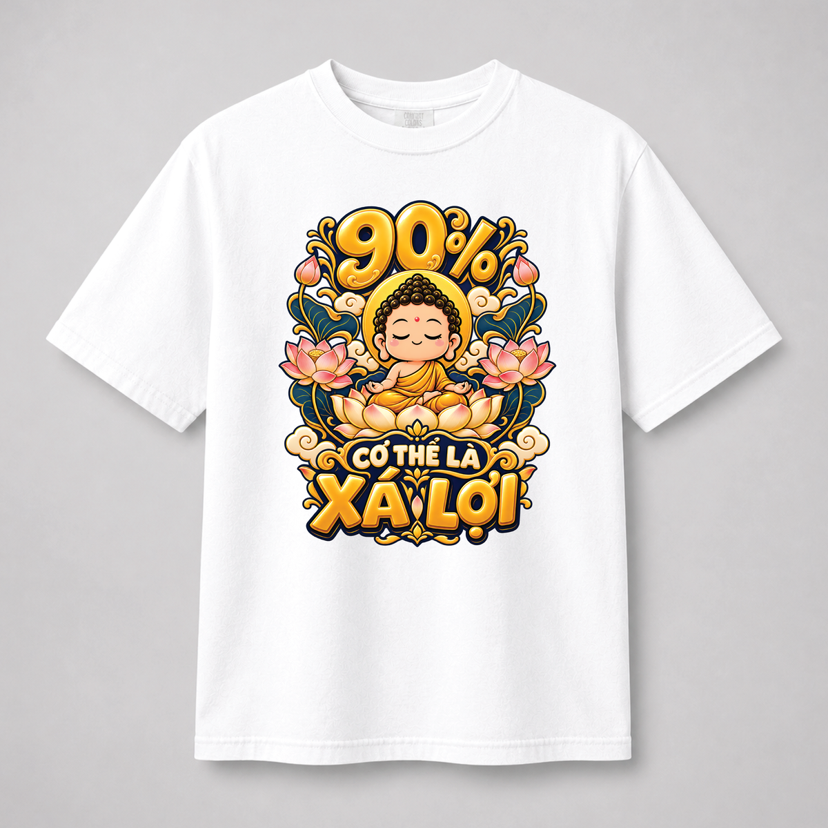 90% Cơ Thể Là Xá Lợi Chibi Buddha Vietnamese Graphic Tee