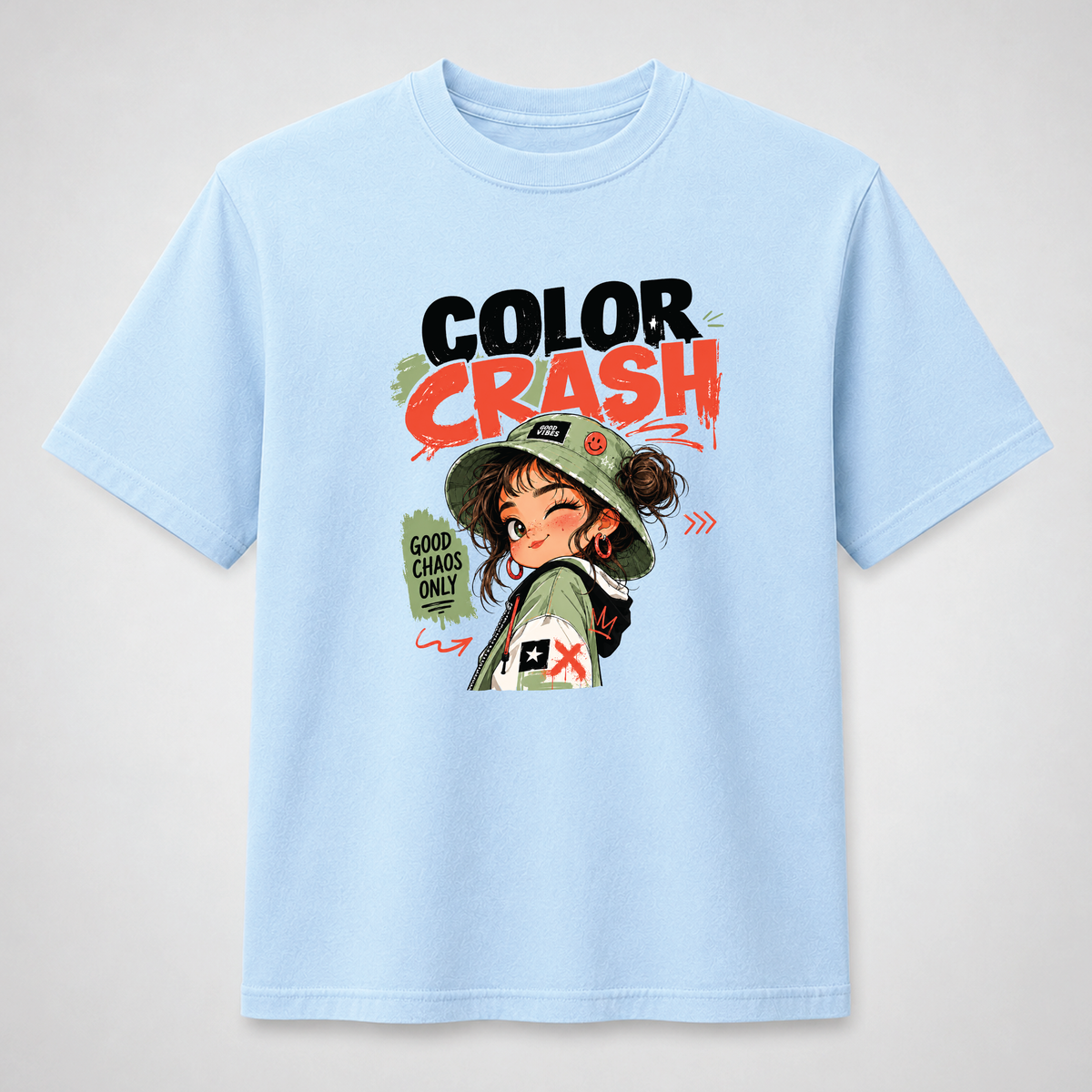 Color Crash Good Chaos Only Streetwear Graphic Tee