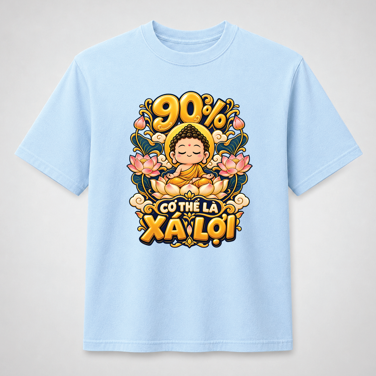 90% Cơ Thể Là Xá Lợi Chibi Buddha Vietnamese Graphic Tee