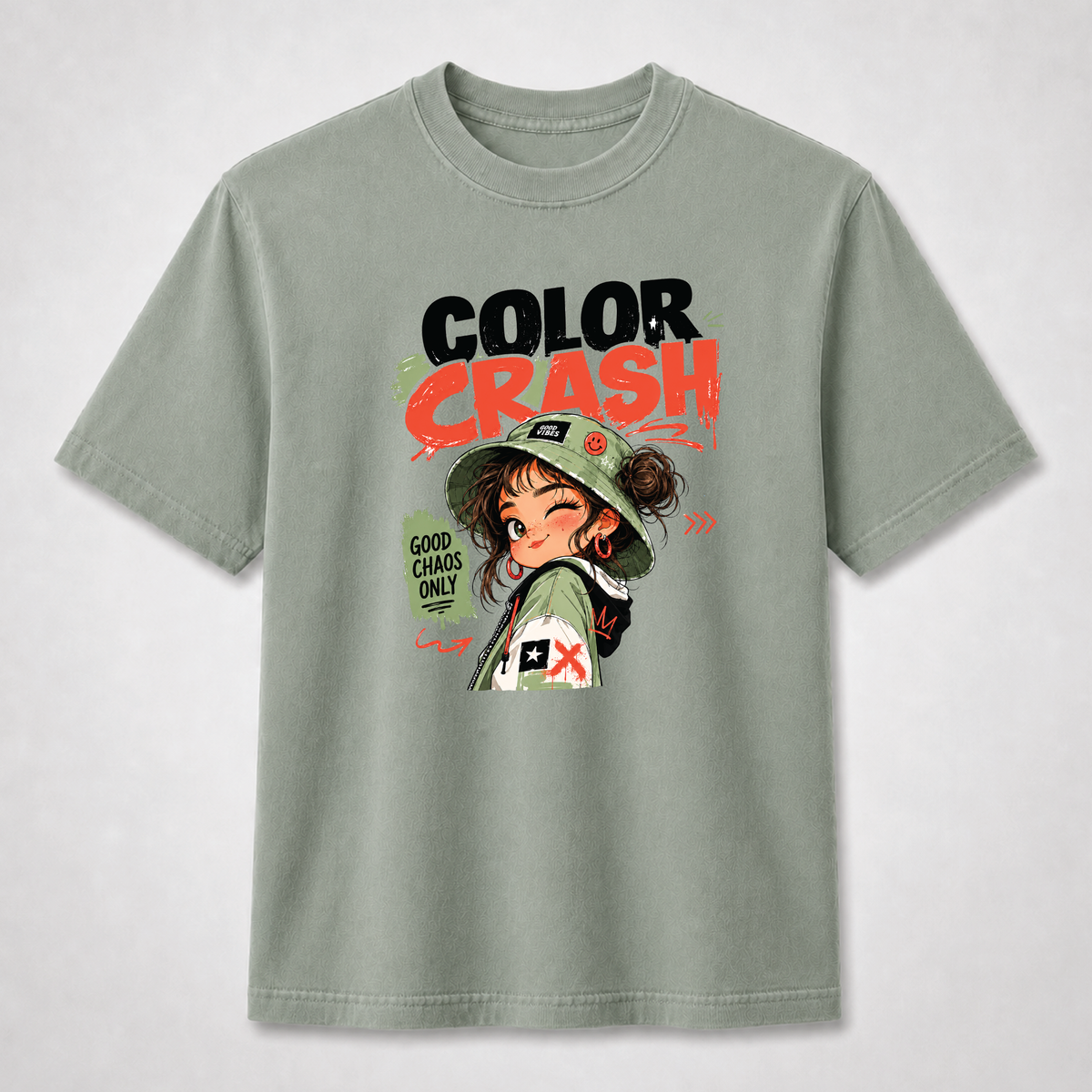 Color Crash Good Chaos Only Streetwear Graphic Tee