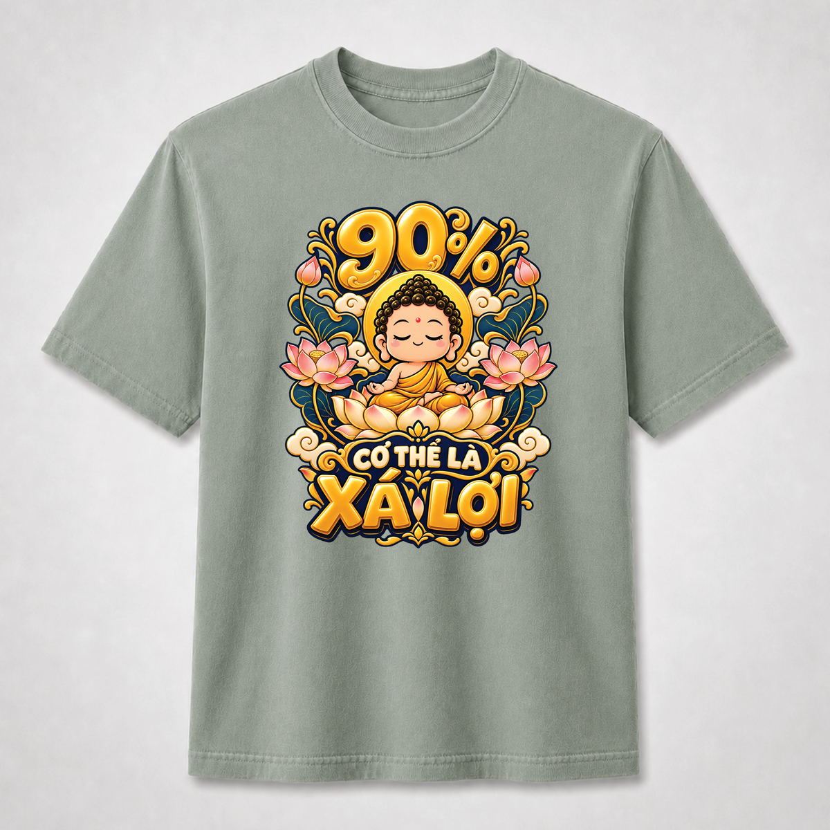 90% Cơ Thể Là Xá Lợi Chibi Buddha Vietnamese Graphic Tee