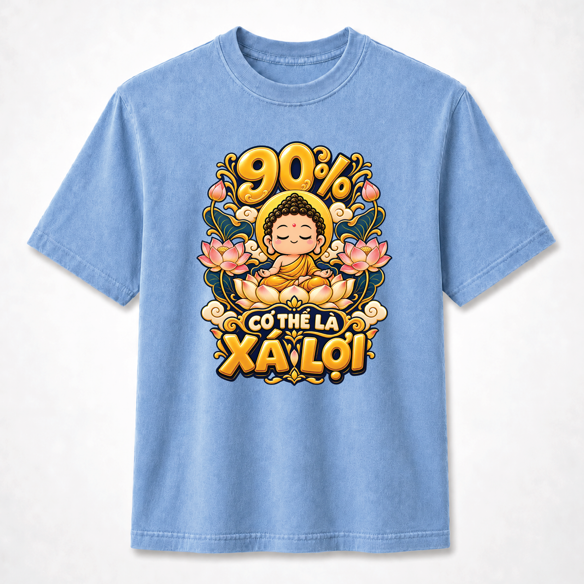 90% Cơ Thể Là Xá Lợi Chibi Buddha Vietnamese Graphic Tee
