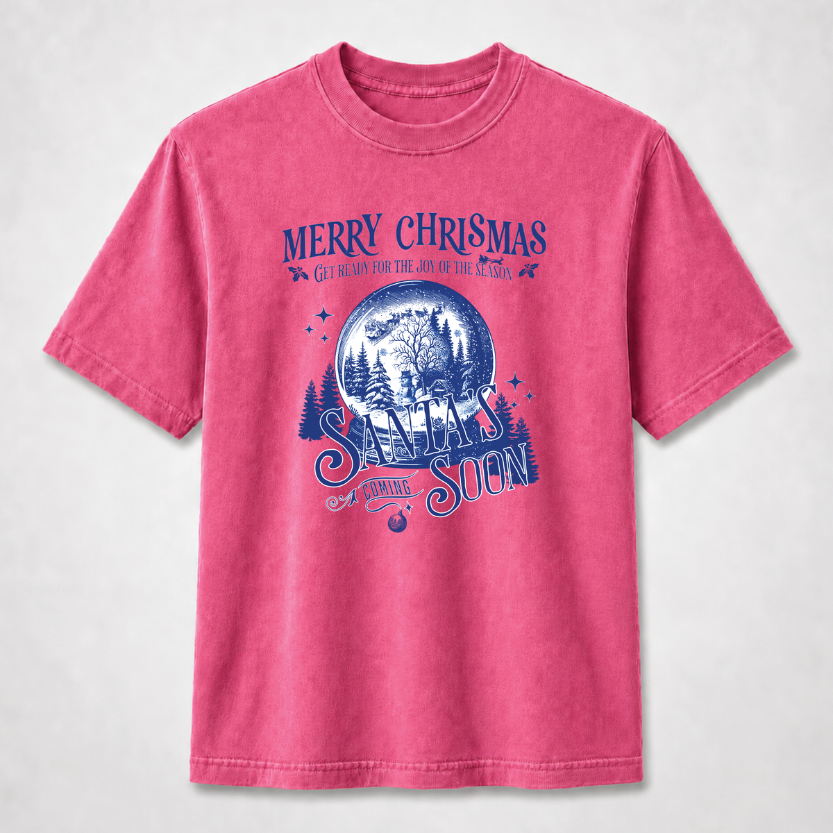 Santa’s Coming Soon Snow Globe Christmas Graphic Tee