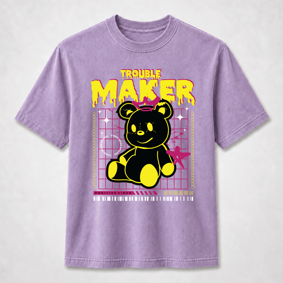 Trouble Maker Teddy Bear Streetwear Graphic Tee