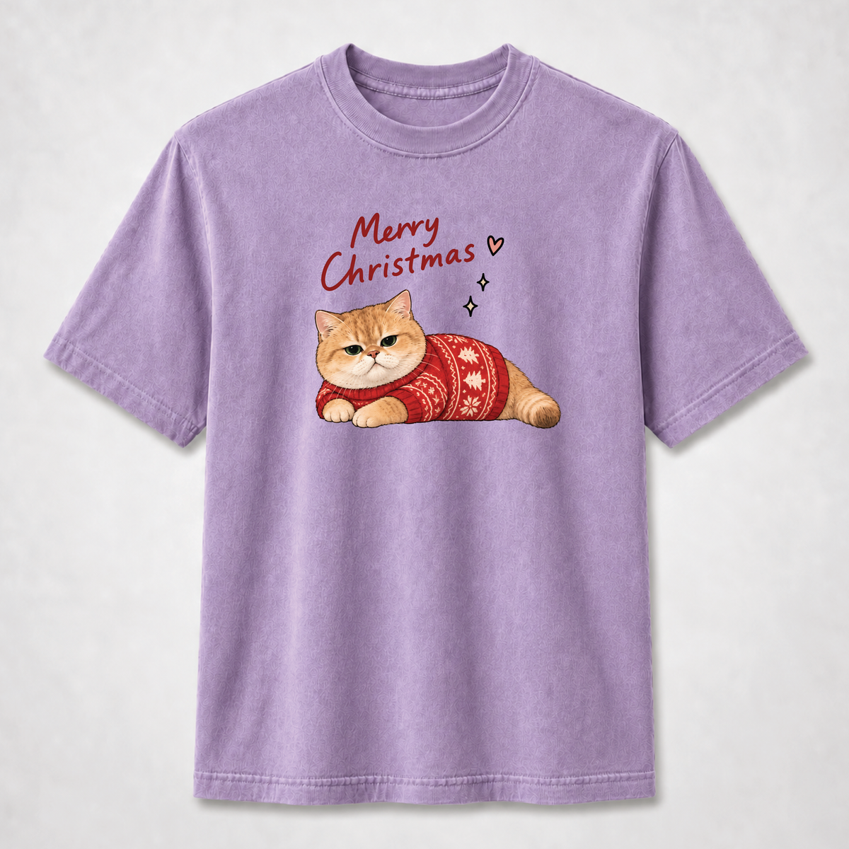 Merry Christmas Cat Graphic Tee – Cute Holiday Cat Shirt