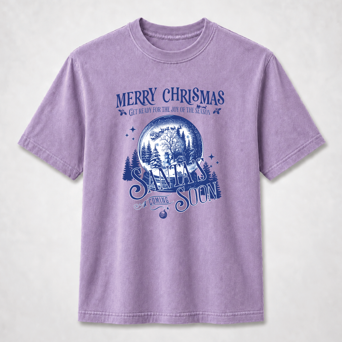 Santa’s Coming Soon Snow Globe Christmas Graphic Tee