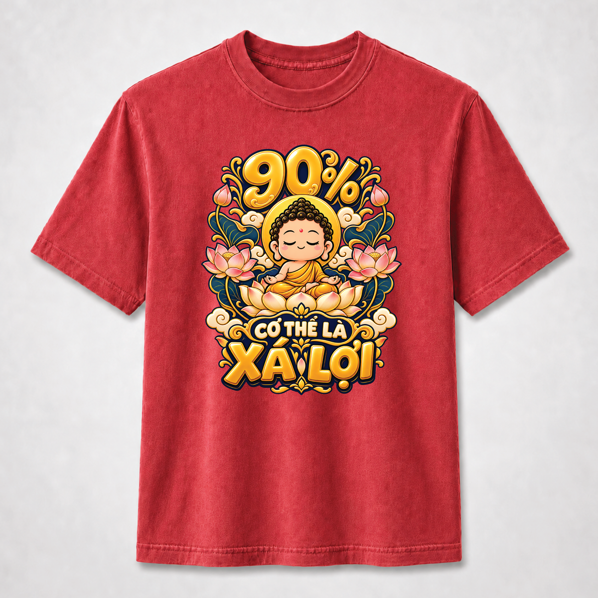 90% Cơ Thể Là Xá Lợi Chibi Buddha Vietnamese Graphic Tee