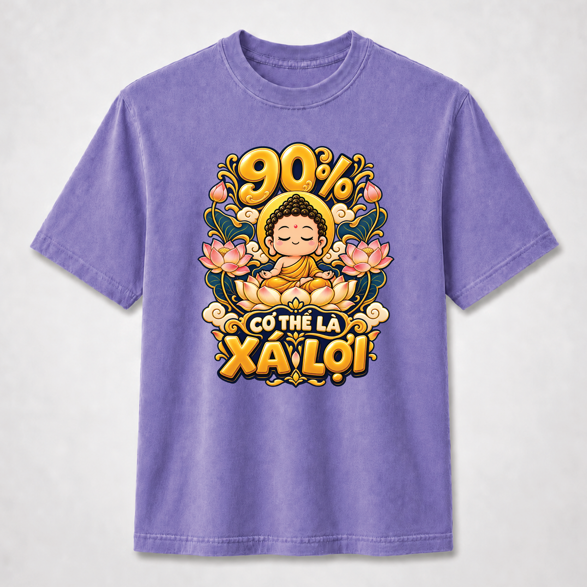 90% Cơ Thể Là Xá Lợi Chibi Buddha Vietnamese Graphic Tee