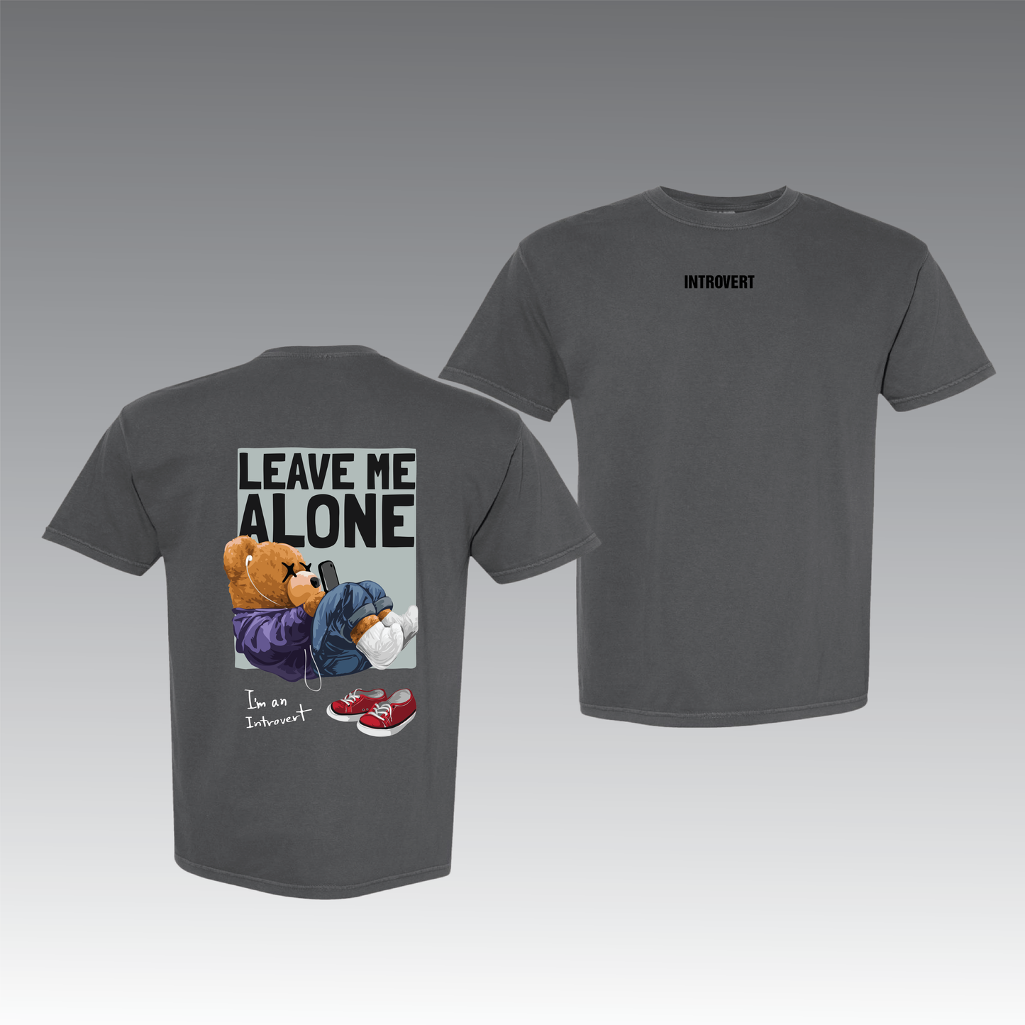 Leave Me Alone Introvert Bear Graphic T-Shirt – Funny Unisex Tee