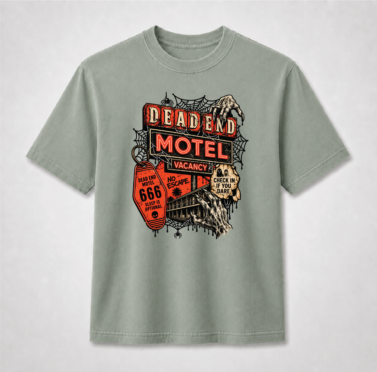 Dead End Motel Vintage Halloween Horror Graphic Tee