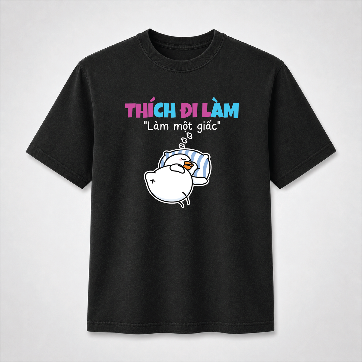 Thích Đi Làm – Làm Một Giấc Funny Sleeping Duck Graphic Tee