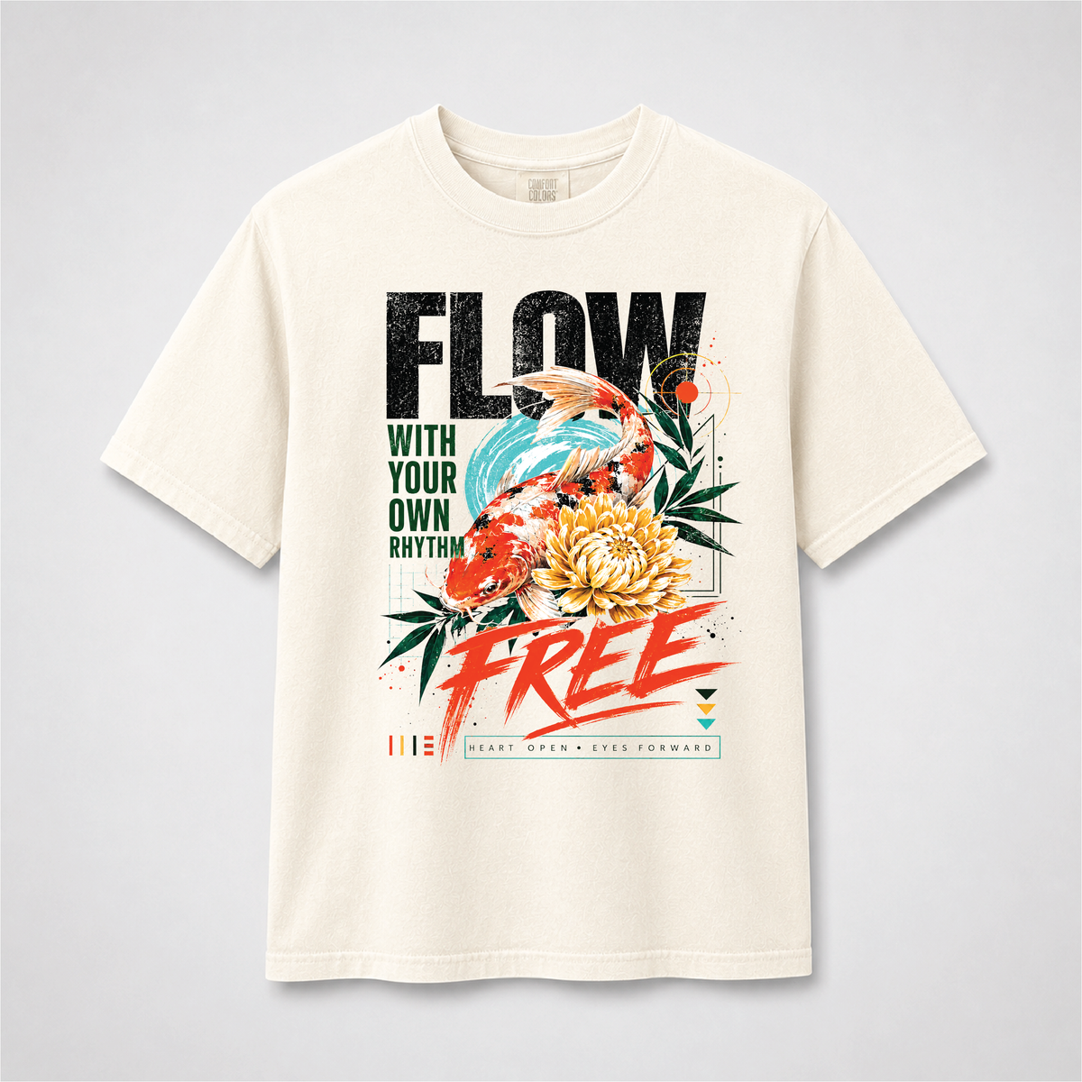 Koi Fish Graphic Tee – Flow Free Zen Shirt