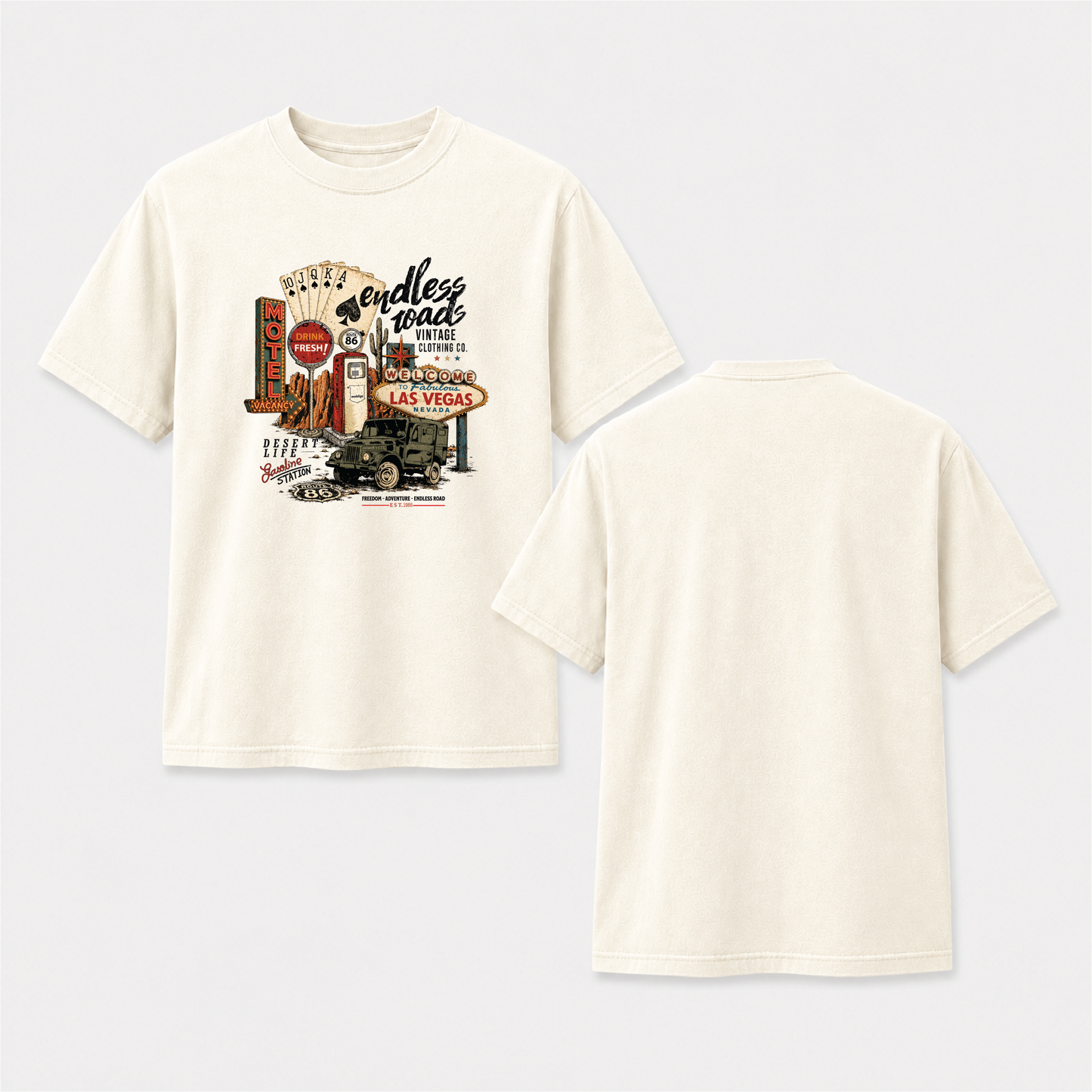 Las Vegas Road Trip Shirt | Route 66 Desert Travel Tee